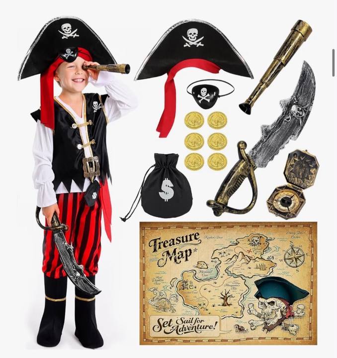 Cocojeci disfraz de pirata para niños varones