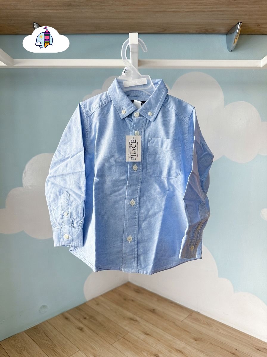 Camisa Manga Larga Celeste The Children's Place