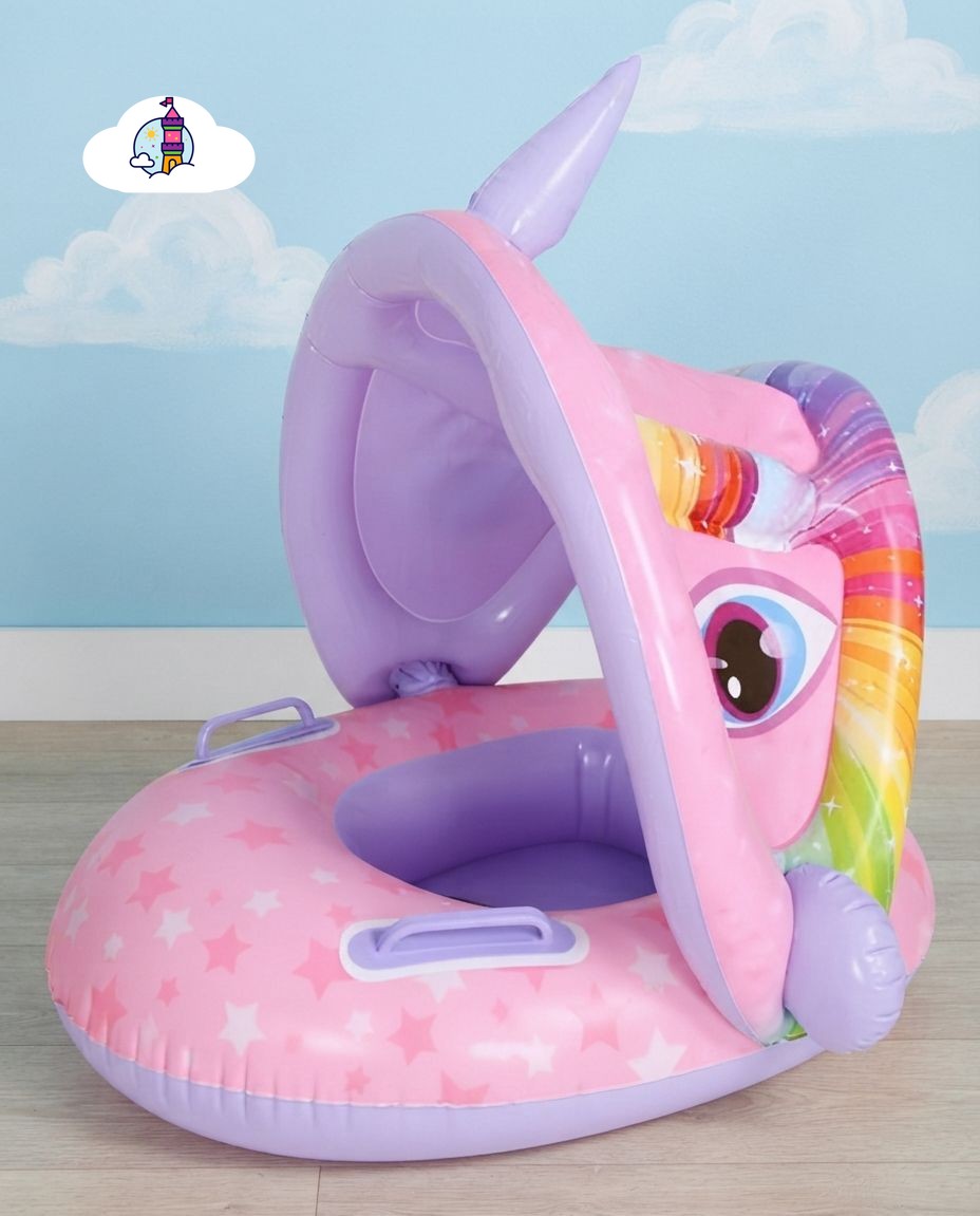 Flotador Inflable con Techo Unicornio